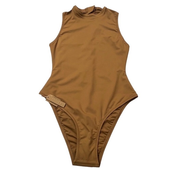 SKIMS Swim Sleeveless One Piece Almond Women’s Small - Picture 2 of 15